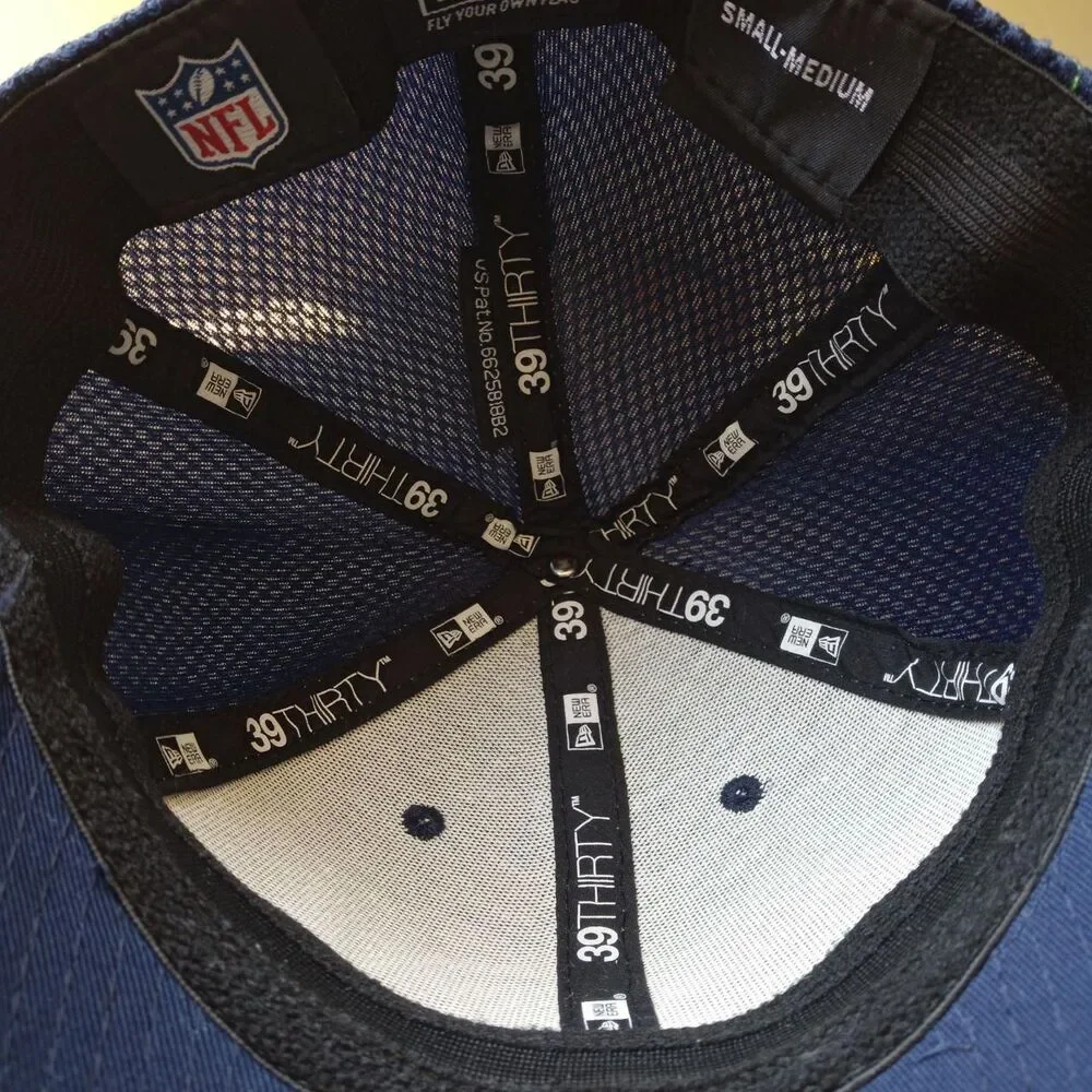 Seattle Seahawks Navy Blue New Era 39Thirty S/M Cap Hat